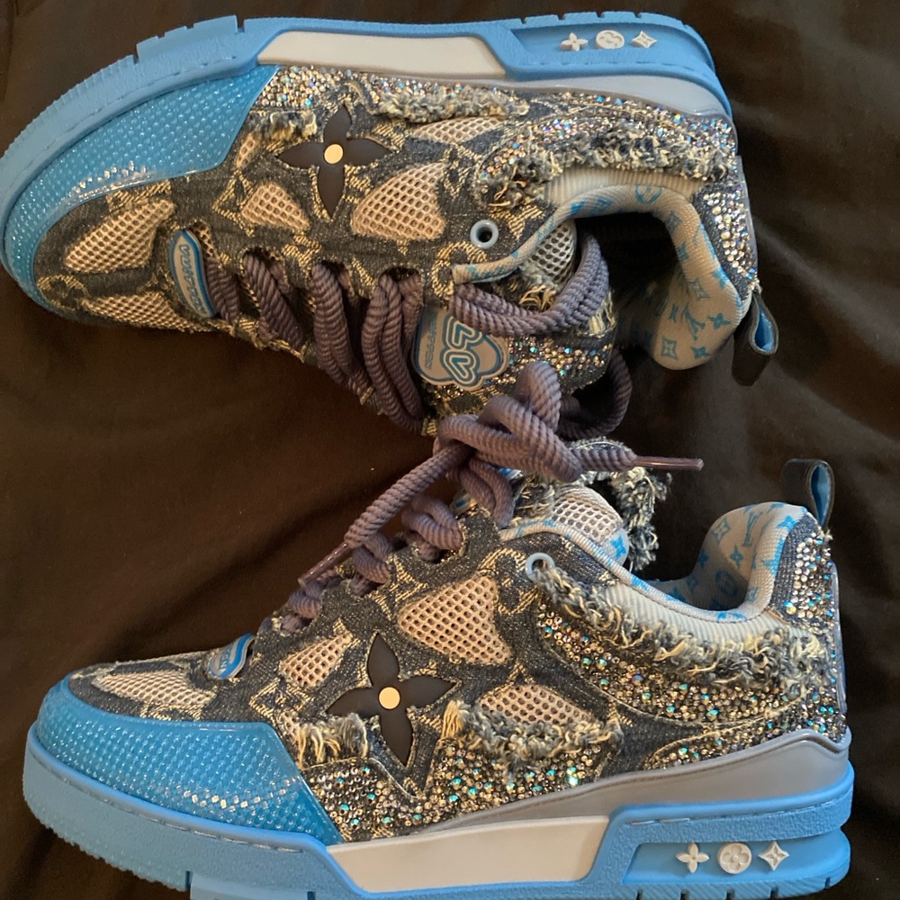 Louis Vuitton skate sneaker ‘blue swarovski monogram’